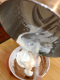 Adding in the Whipped Cream